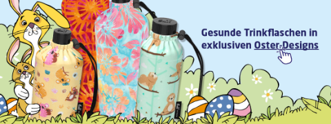 Neue Oster-Kollektion! Mit neuen Designs bringt Emil - die Flasche frischen Wind ins Osternest!