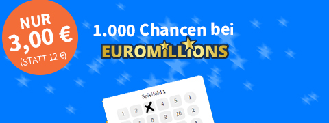1.000 EuroMillions Chancen für nur 3€