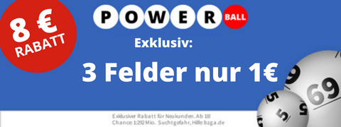 PowerBall 2 Felder für nur 1€
