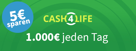 Cash4Life 3 Felder für nur 1€ - 5€ Rabatt