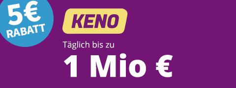 KENO 3für1 spiele mit 5€ Rabatt