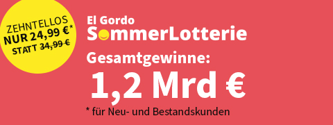 El Gordo SommerLotterie-Rabatt: Los für 24,99€