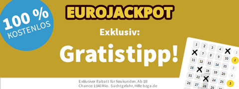 EuroJackpot Gratistipp statt 2€